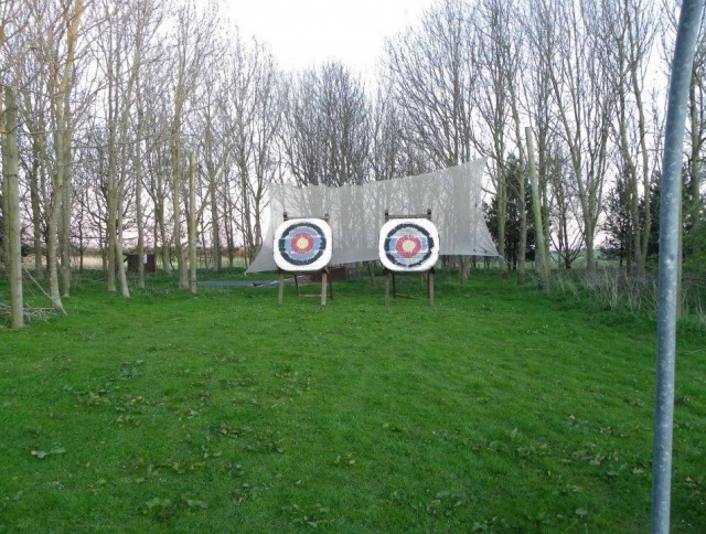 Traditional handmade bullseye targets.